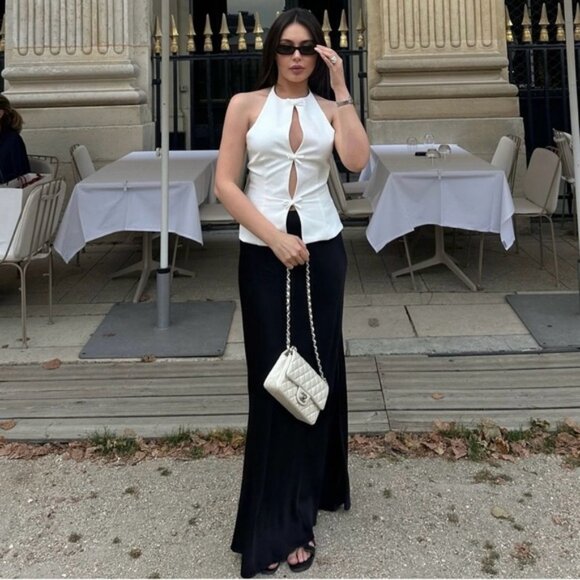 ZARA BOW HALTER TOP - Picture 2 of 9